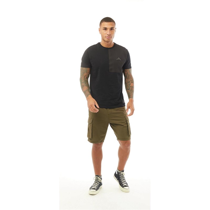 Brave Soul Mens Datum T-Shirt Black