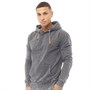 Brave Soul Mens Acid Hoodie Grey Acid Wash