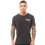 Brave Soul Heren Haku T-Shirt Gewassen Zwart