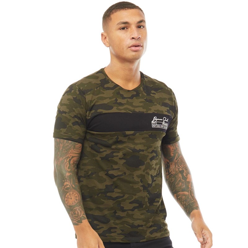 Brave Soul Heren Gecko T-Shirt Multi