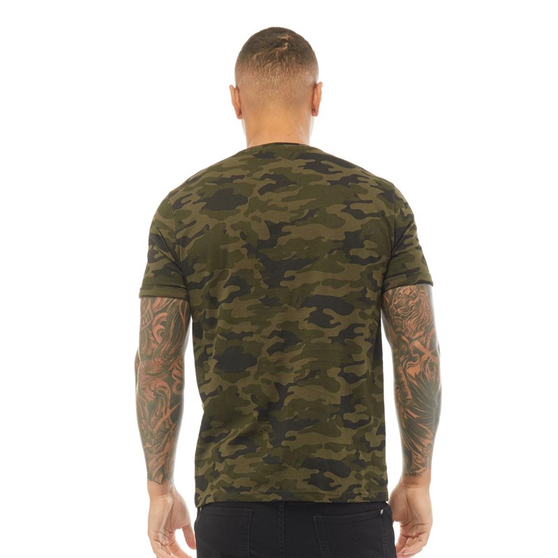Brave Soul Heren Gecko T-Shirt Multi