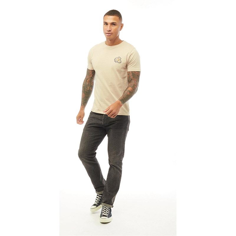 Brave Soul Mens Honshu T-Shirt Oatmeal