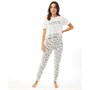 Brave Soul Womens Penny Pyjama Set Black/White