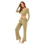 Brave Soul Womens Noon Lounge Set Khaki
