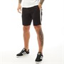 Brave Soul Mens Connor Cotton Twill Panel Shorts Black/White