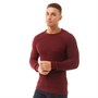 Brave Soul Mens Recycle B Crew Neck Jumper Oxblood