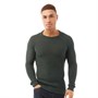 Brave Soul Mens Recycle C Crew Neck Jumper Army Green