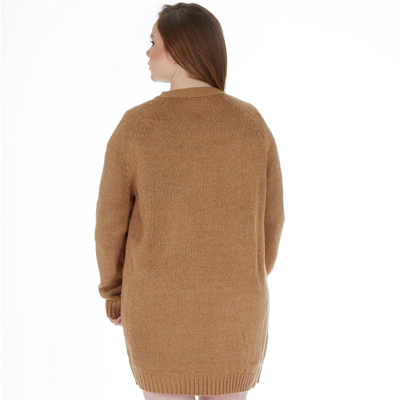 Buy Brave Soul Womens Long Cardigan Camel