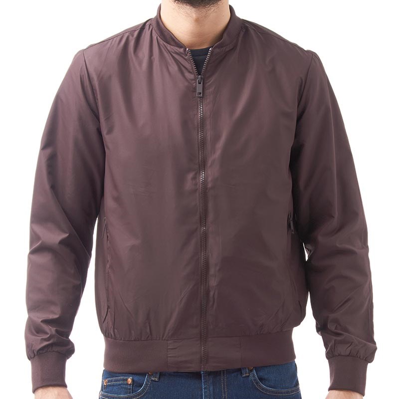 Buy Brave Soul Mens Sanjay Bomber Jacket Burgundy