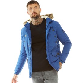 Brave Soul Heren Noel Parka Blauw brave soul kopen in de aanbieding