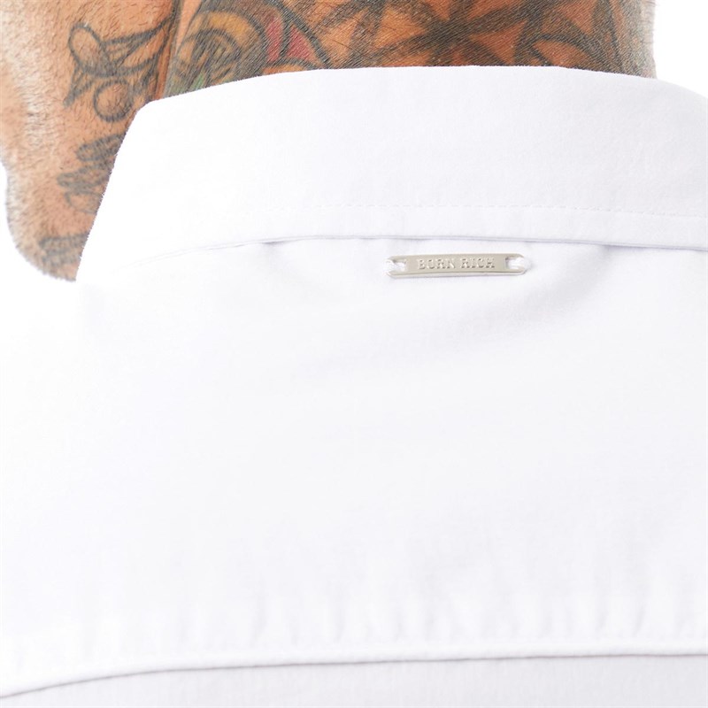 Born Rich Mens Karim Short Sleeve Shirt White