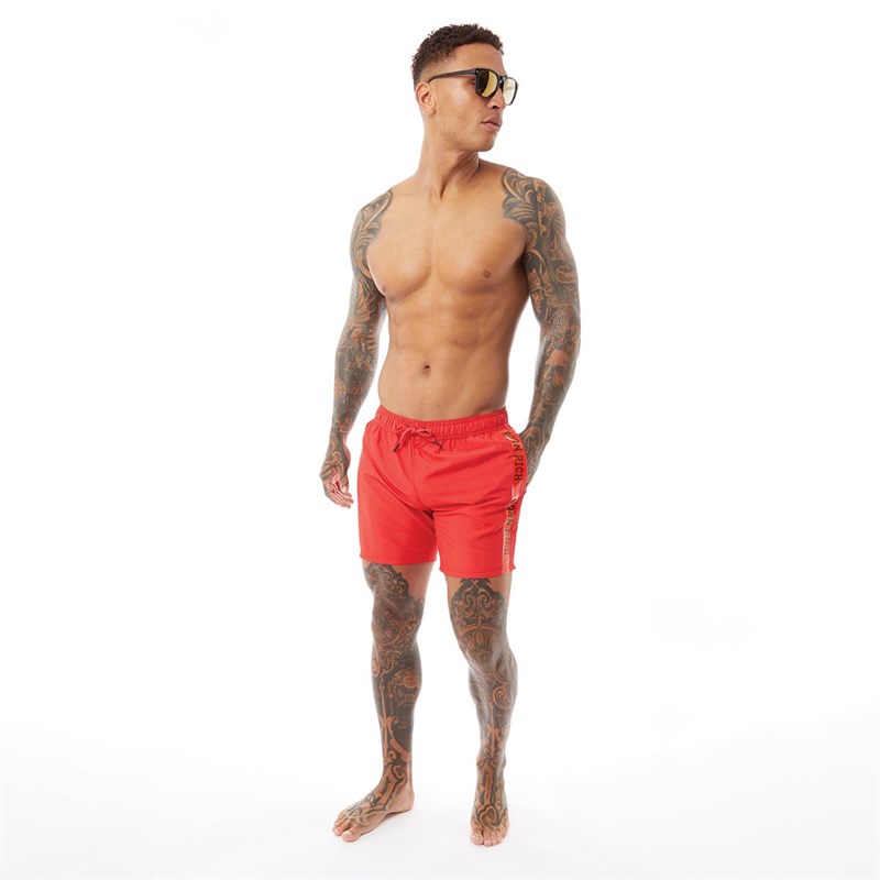 Born Rich Mens Francesco Swim Shorts Mars Red