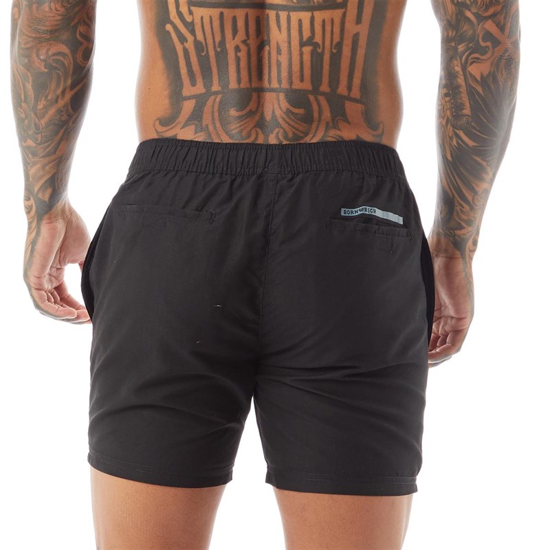 Born Rich Mens Matudi Swim Shorts Black