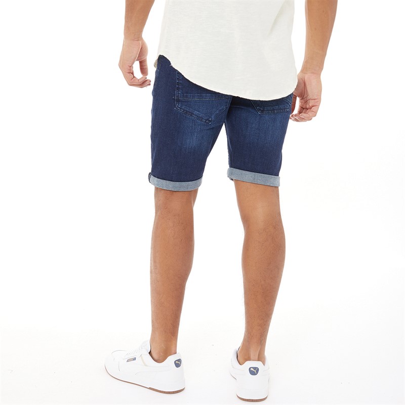 Born Rich Mens Sterlon Denim Shorts Dark Wash