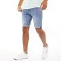 Born Rich Mens Sterlon Denim Shorts Light Wash