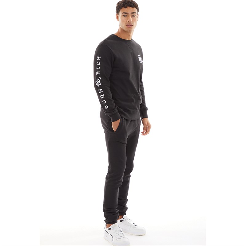 Born Rich Mens Elvan Tracksuit Black