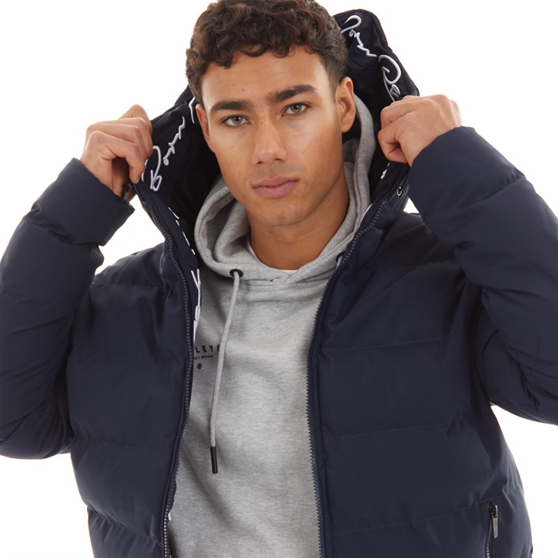 Born Rich Mens Emerton Hooded Jacket Navy