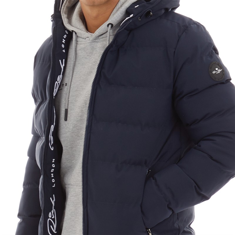 Born Rich Mens Emerton Hooded Jacket Navy