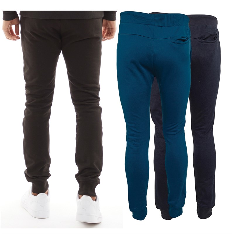 Born Rich Mens Fontaine Three Pack Joggers Black/Navy/Sky Captain