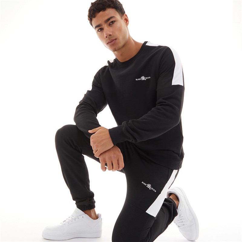 Born Rich Mens Rimel Tracksuit Black