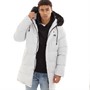 Born Rich Mens Modrico Mid Length Parka Light Grey