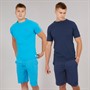 Born Rich Mens Two Pack Aurelio Barreca T-Shirt And Shorts Set Navy/Turquoise