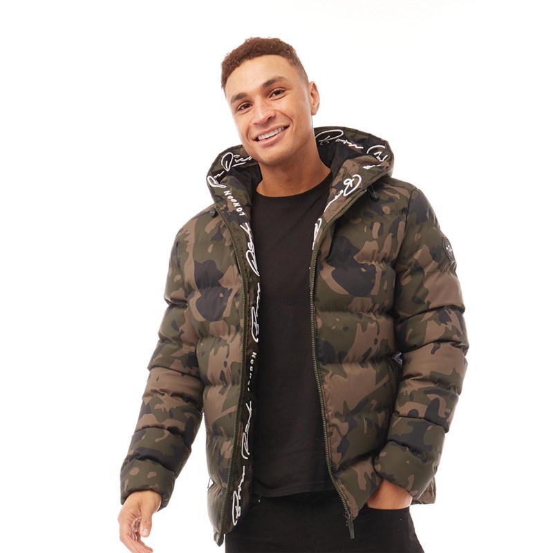 Buy Born Rich Mens Emerton Camo Jacket Forest Camo