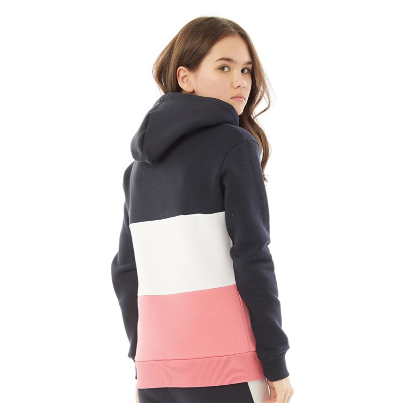 Beck And Hersey Junior Aurora Hoodie Navy/Pink
