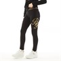 Beck And Hersey Junior Gold Logo Leggings Black/Gold