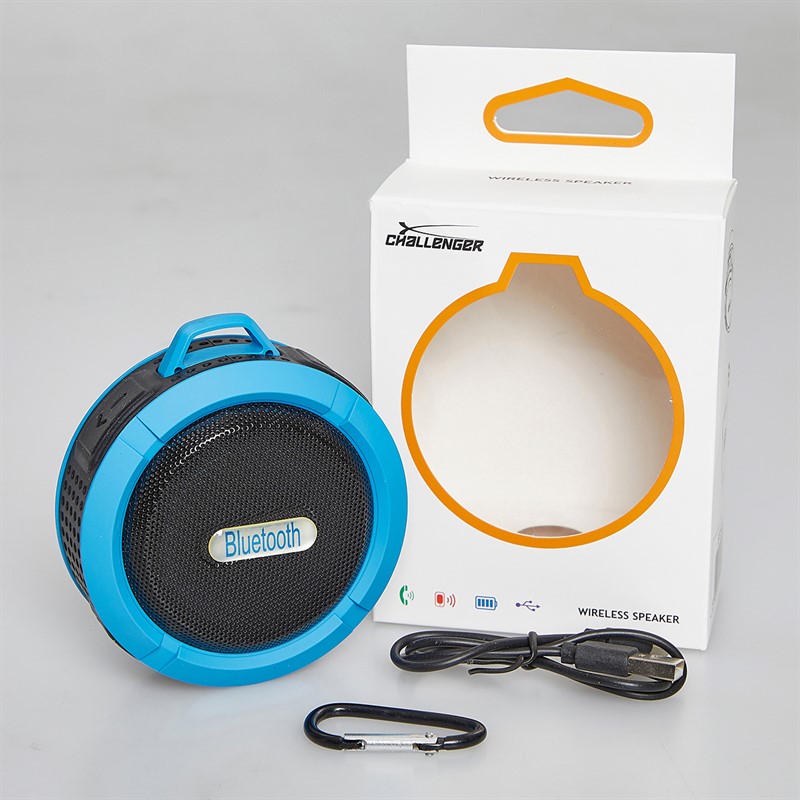 Challenger Portable Wireless Speaker Shower Proof Blue
