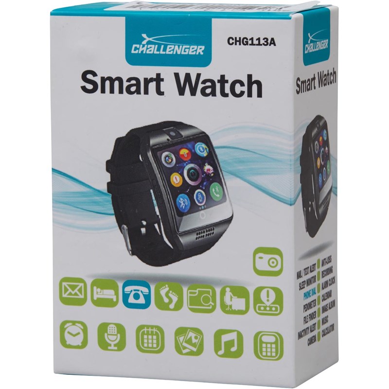 Buy Challenger Square Smart Watch Black/Silver