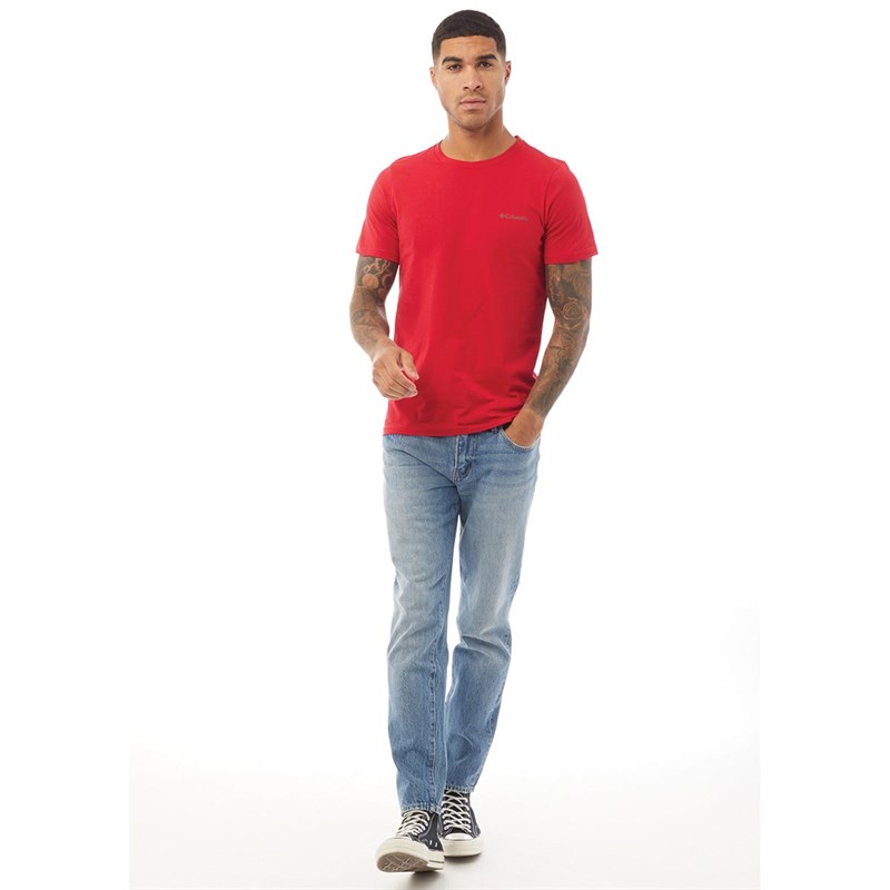 Buy Columbia Mens Rapid Ridge Back Graphic T-shirt Mountain Red