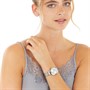 Christin Lars Womens Watch And Earring Set Silver Tone