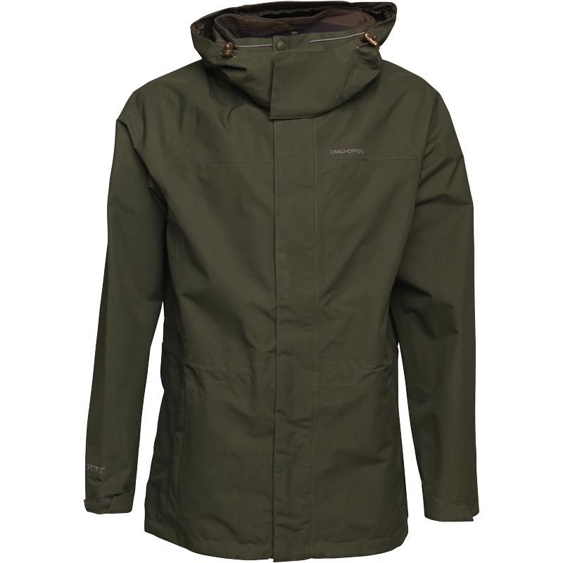 Buy Craghoppers Mens Ashton GORETEX Long Waterproof Jacket Evergreen