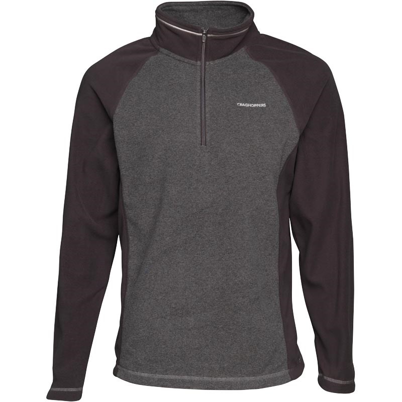 Buy Craghoppers Mens Union 1/2 Zip Fleece Black Pepper/Black Pepper