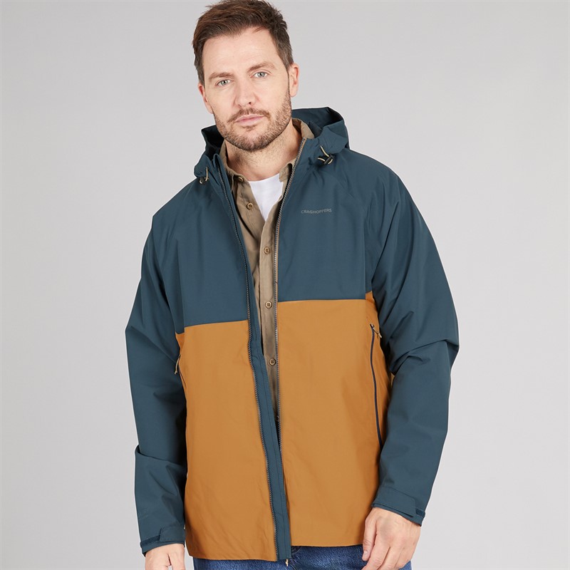 Craghoppers Mens Osuna AquaDry Waterproof Jacket Blue Stone/Blouder