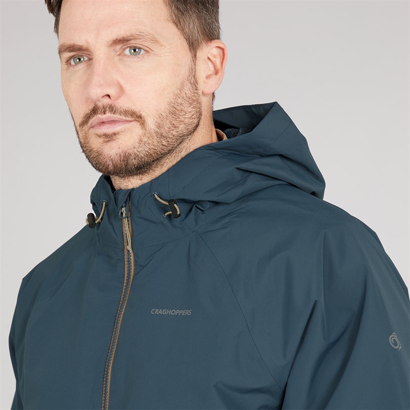 Craghoppers Mens Osuna AquaDry Waterproof Jacket Blue Stone/Blouder