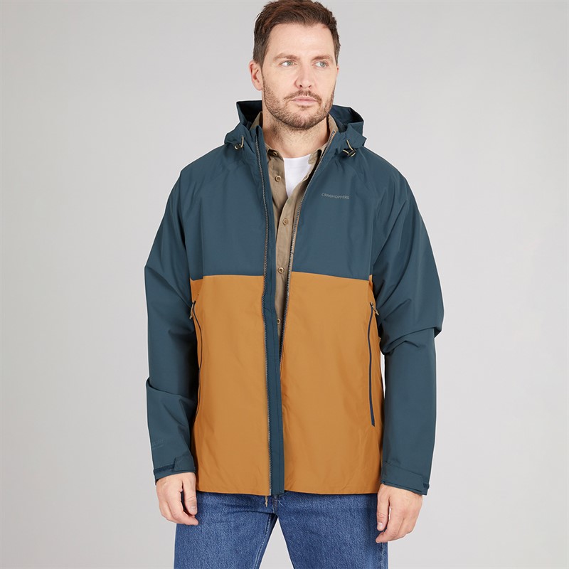 Craghoppers Mens Osuna AquaDry Waterproof Jacket Blue Stone/Blouder