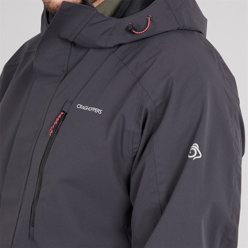 Craghoppers Mens Lorton II AquaDry Waterproof Jacket Dark Iron