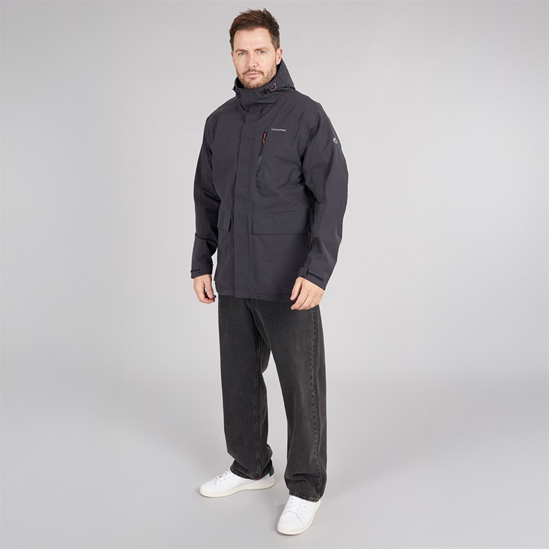 Craghoppers Mens Lorton II AquaDry Waterproof Jacket Dark Iron