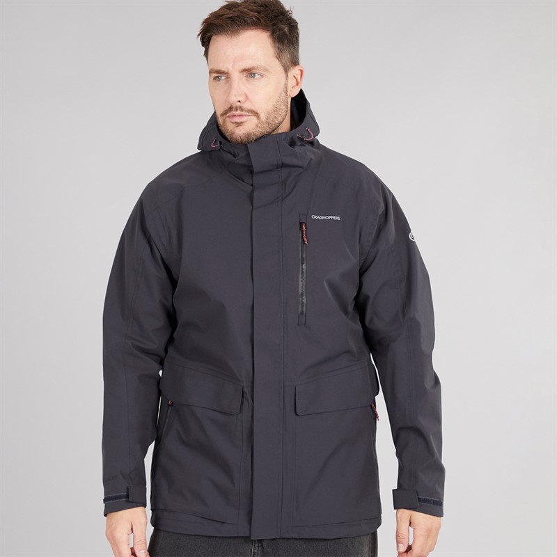 Craghoppers Mens Lorton II AquaDry Waterproof Jacket Dark Iron