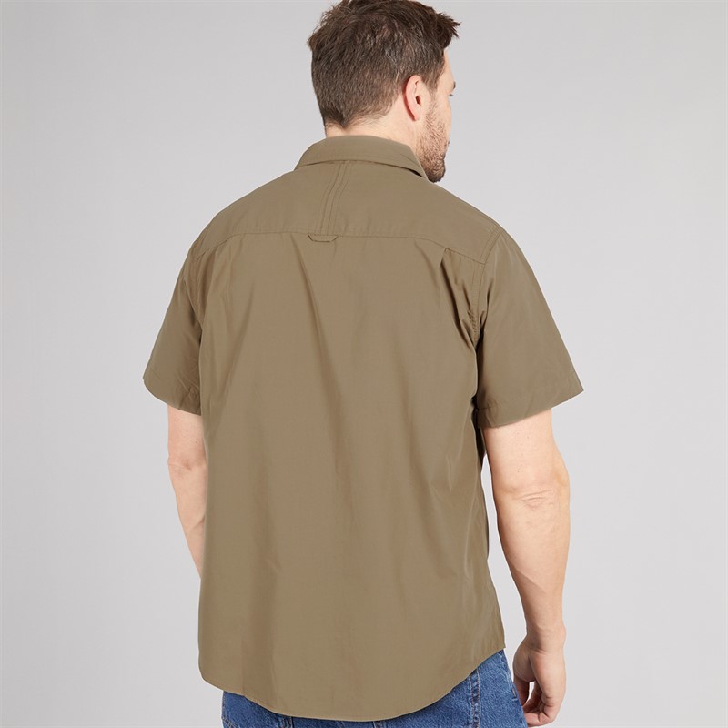 Craghoppers Mens Kiwi Short Sleeve Shirt Pebble