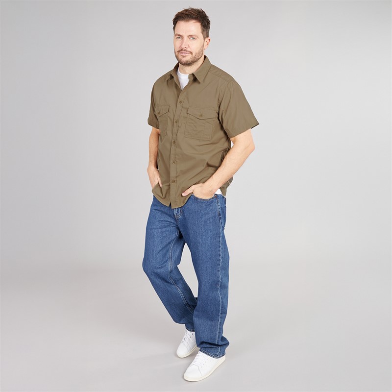 Craghoppers Mens Kiwi Short Sleeve Shirt Pebble