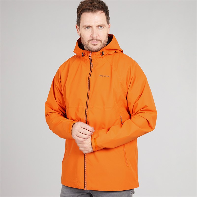 Craghoppers Mens Osuna Aquadry Waterproof Jacket Papaya Orange