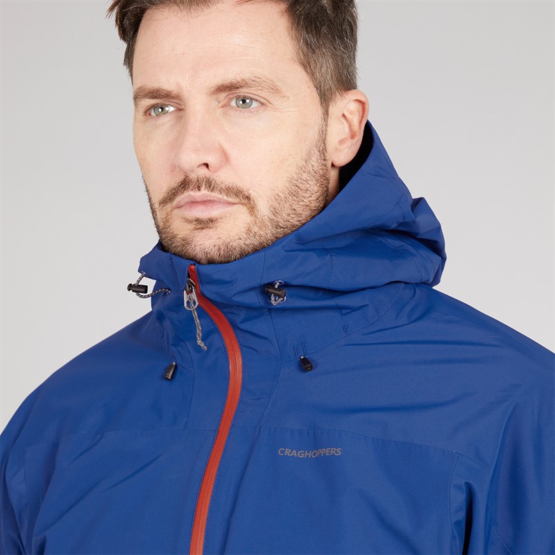 Craghoppers Mens Creevey AquaDry Waterproof Jacket Linckia Blue