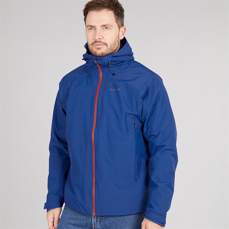 Craghoppers Mens Creevey AquaDry Waterproof Jacket Linckia Blue