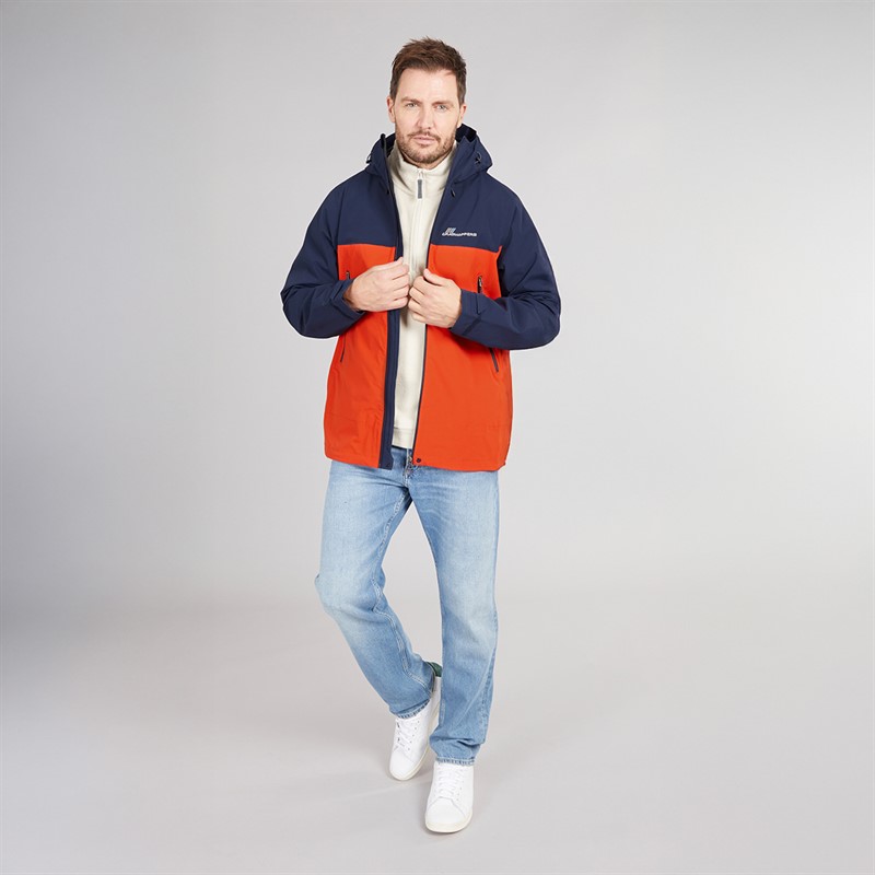 Craghoppers Mens Maris Aquadry Waterproof Jacket Blue Navy/Pimento Red