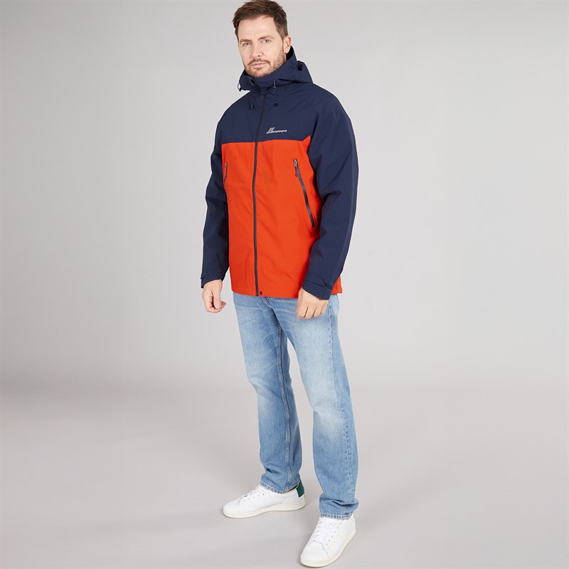 Craghoppers Mens Maris Aquadry Waterproof Jacket Blue Navy/Pimento Red
