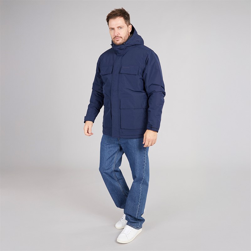 Craghoppers Mens Burland AquaDry Waterproof Insulated Jacket Blue Navy
