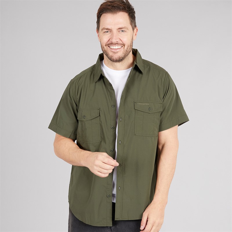 Craghoppers Mens Kiwi Short Sleeve Shirt Cedar